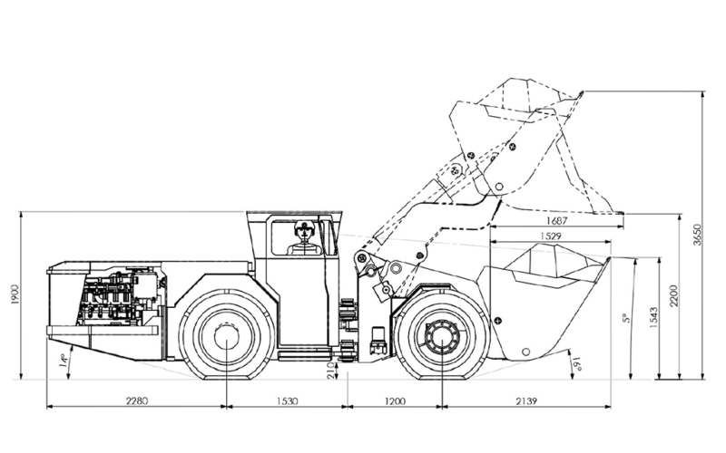 L350D Aramine Underground Loader Specs